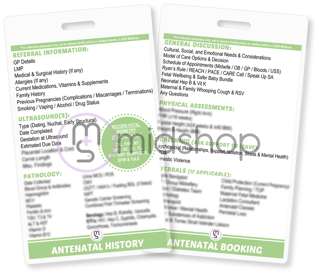 Antenatal Booking Guide. Antenatal Booking. Midshop. Midwife Appointment. First Midwife Appointment. Student Midwife Guide to Antenatal Appointments