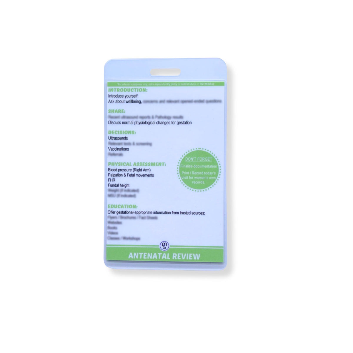 Midwifery Antenatal Review Guide – Midshop Australia