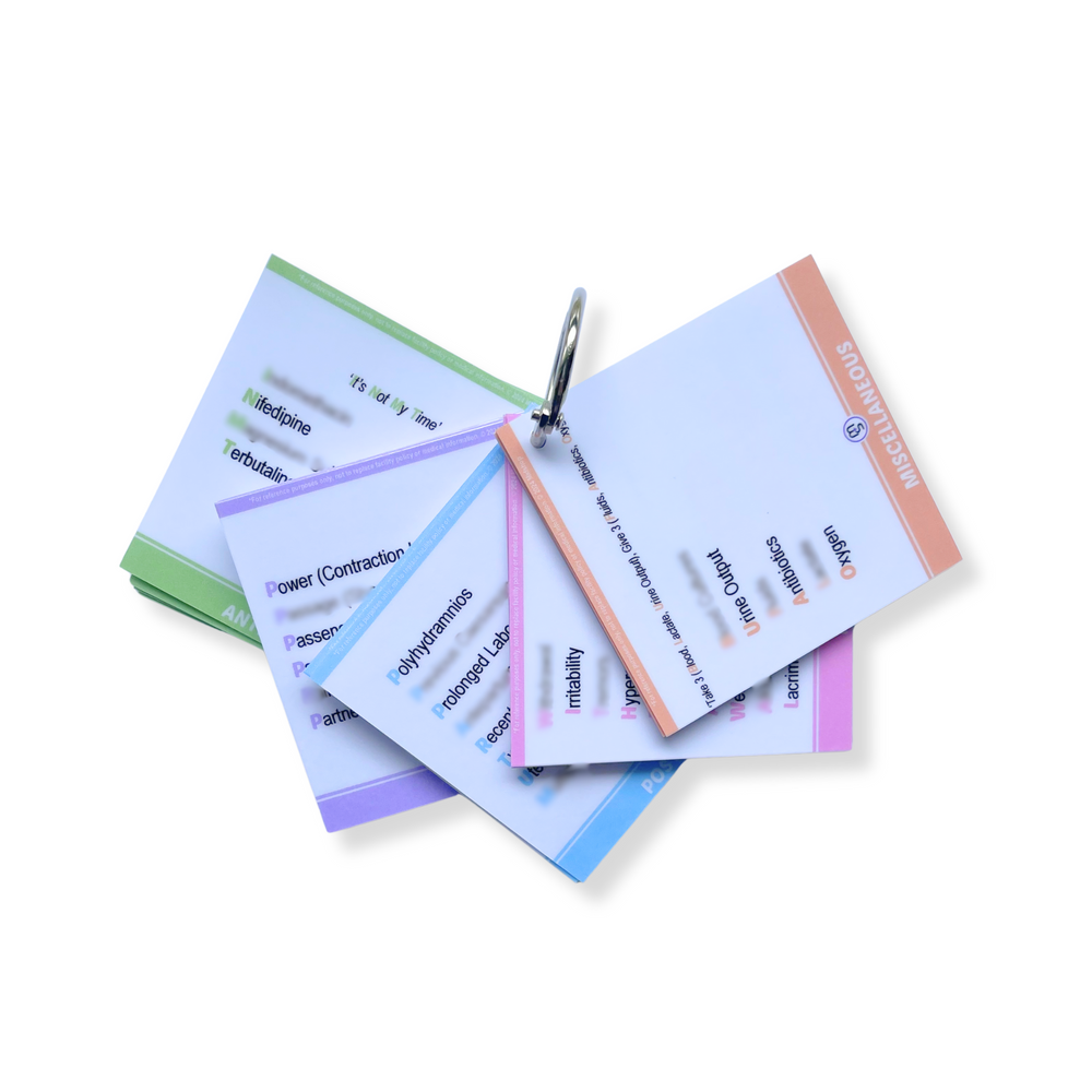 Midwifery revision cards. Revision for student midwives. Midwifery Mnemonics. How to remember everything for midwifery. Midwifery Mnemonic Revision Cards. Midwifery Prep for Practice