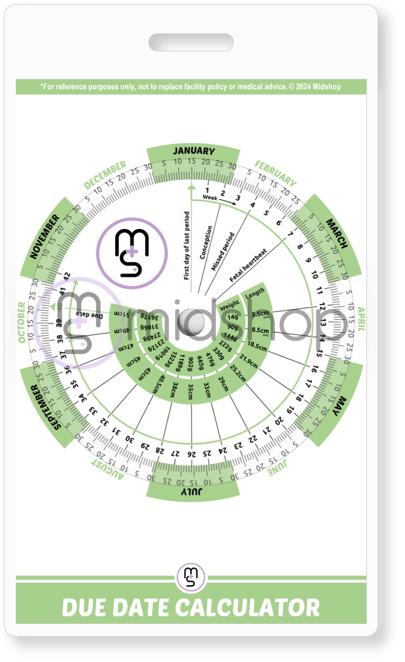 Midwifery Pregnancy Calculator. Pregnancy due date calculator. Pocket pregnancy Calculator. Due Date Wheel. Student midwife pregnancy calculator. Antenatal Appointment Planner