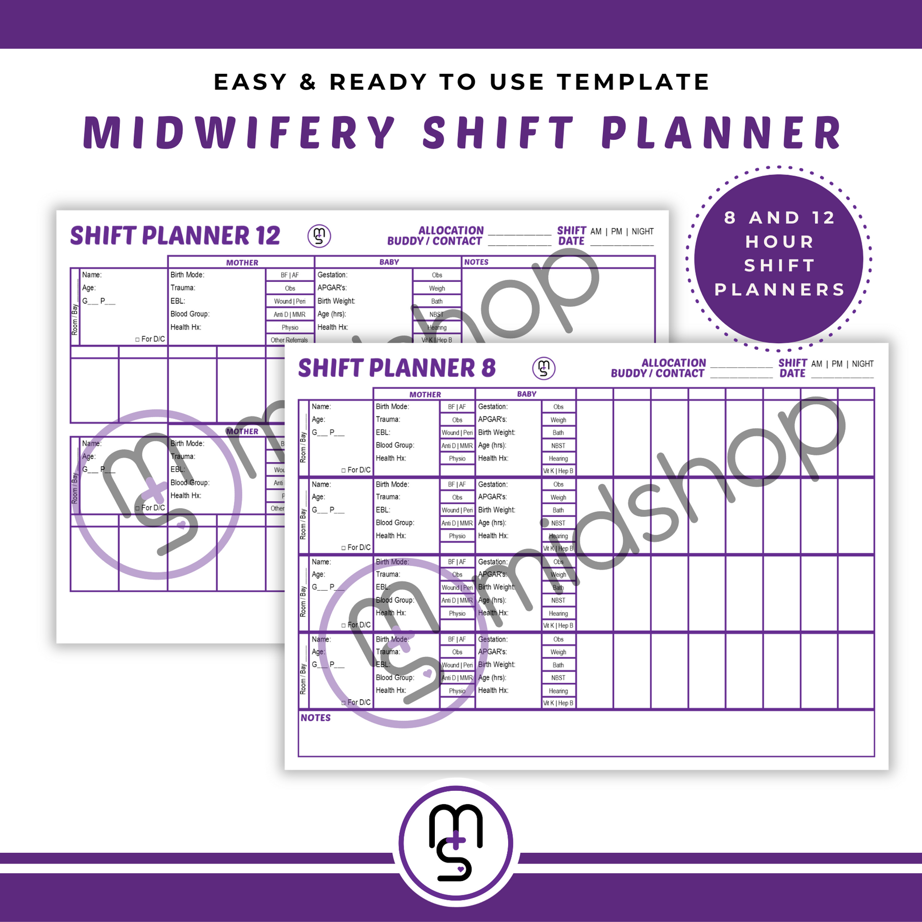 Midwifery Shift Planner – Midshop Australia